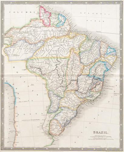 Brazil 1843 Teesdale Map